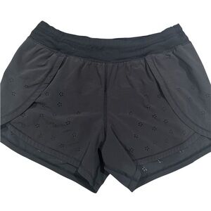 lululemon athletica Black Perforated Women's Athletic Shorts